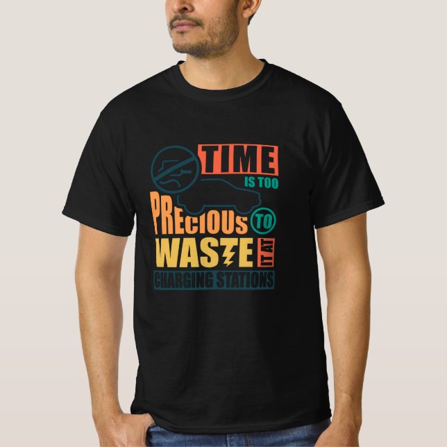Anti-Electric Car Charging Stationen T-Shirt (Vorderseite)