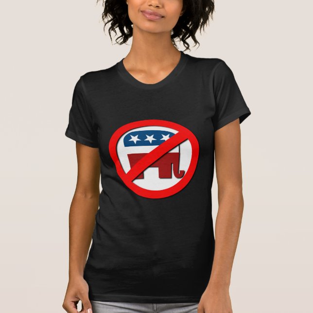 ANTI-ELEPHANT/ANTI-REPUBLICAN T-Shirt (Vorderseite)