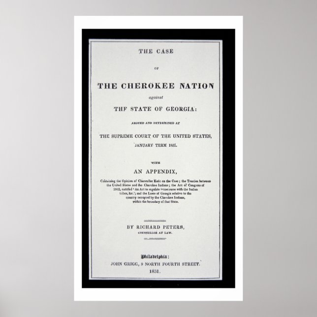 Anti-Entzugstrakt, von Cherokee Nation, als Reakti Poster (Vorne)