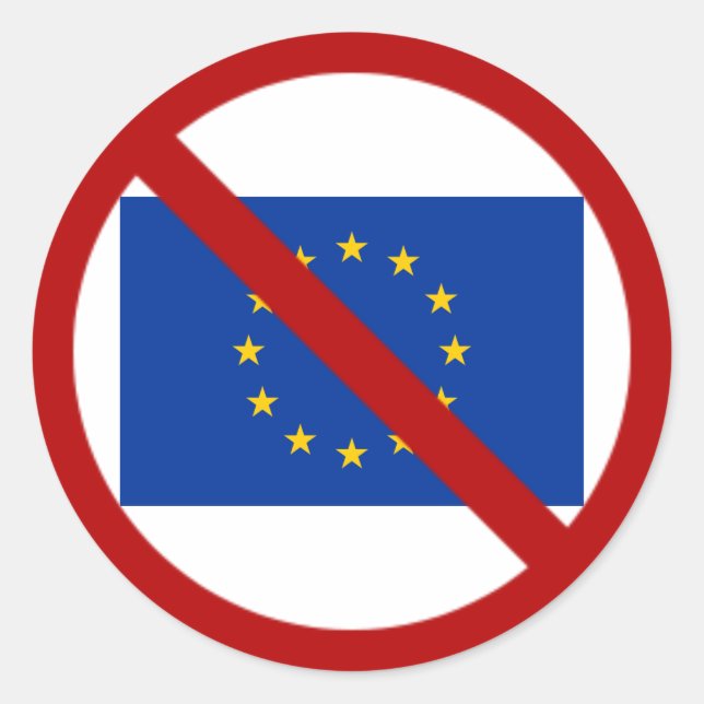 Anti-EU-Aufkleber Runder Aufkleber (Vorderseite)