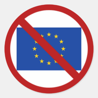 Anti-EU-Aufkleber Runder Aufkleber