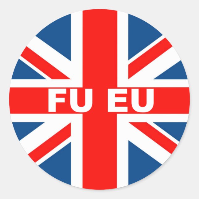 Anti-Euro Runder Aufkleber (Vorderseite)