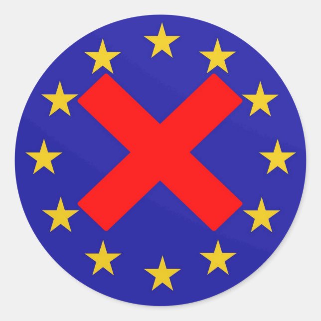 Anti-europäische Gewerkschaft Runder Aufkleber (Vorderseite)