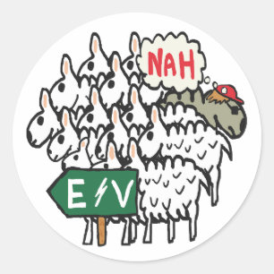 Anti EV Runder Aufkleber
