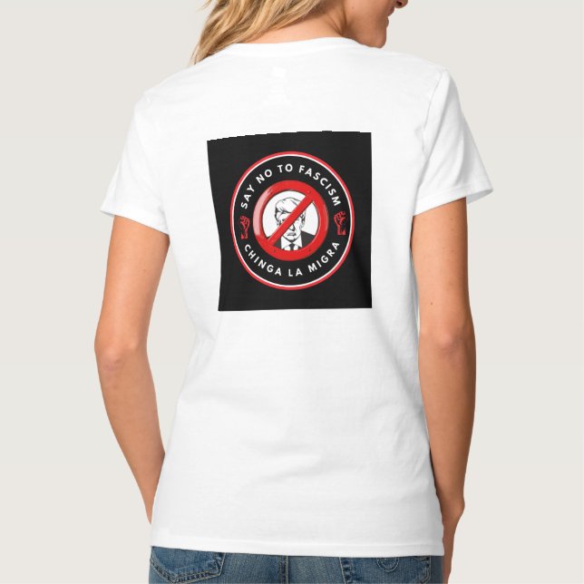 Anti-Facism Denim Jacket T-Shirt (Rückseite)