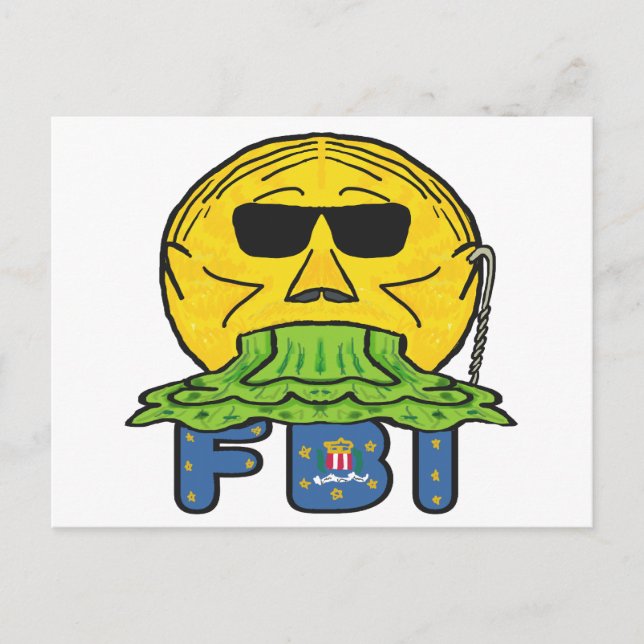 Anti FBI Postkarte (Vorderseite)