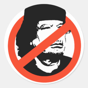 ANTI-GADDAFI RUNDER AUFKLEBER