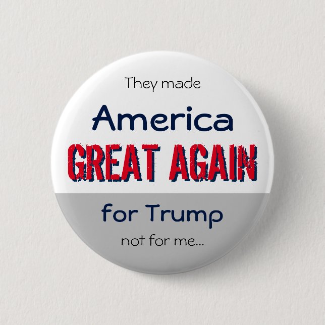 Anti geben Sie Amerika große wieder Button (Vorderseite)