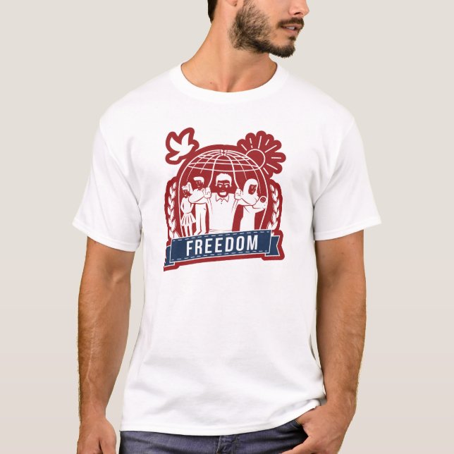 ANTI-GLOBALISM/FREEDOM - England, USA T-Shirt (Vorderseite)
