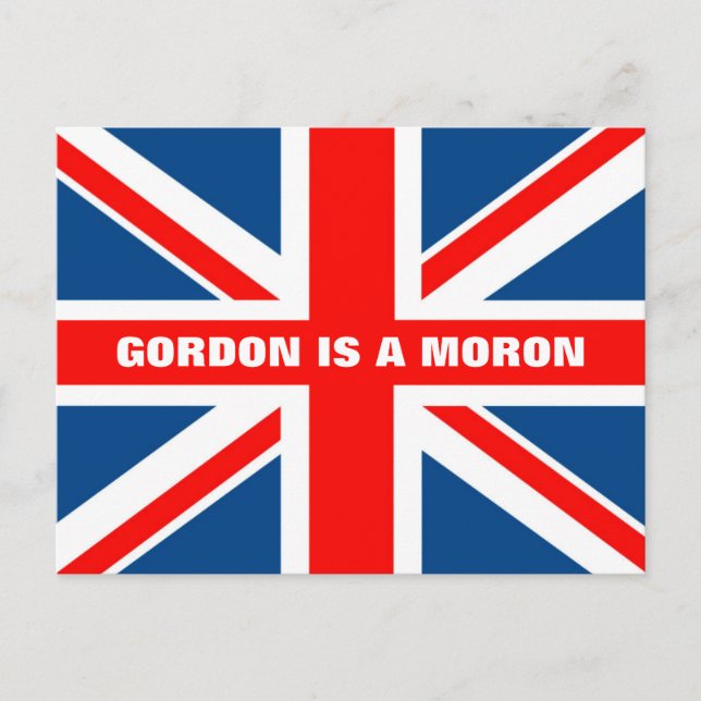Anti Gordon Brown Postkarte (Vorderseite)