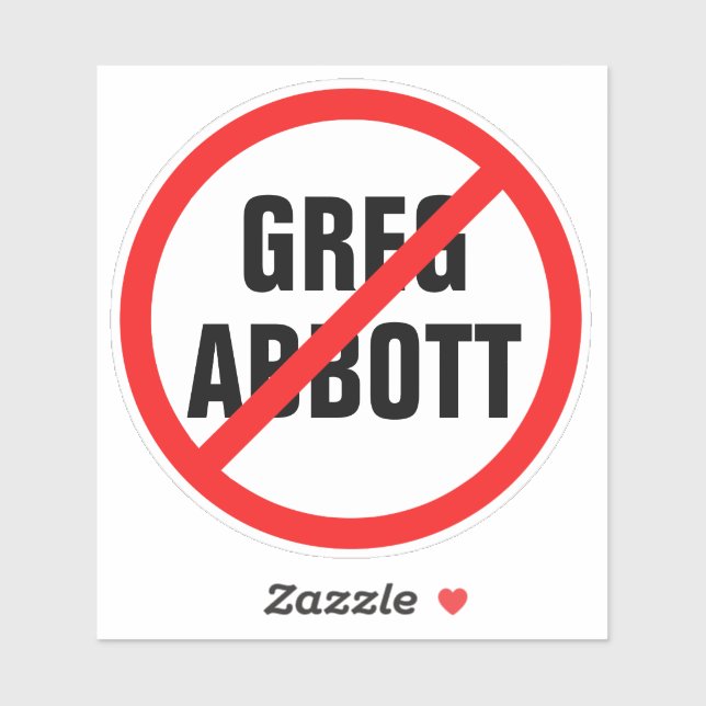 Anti Greg Abbott 2022 Governor Election Political Aufkleber (Blatt)