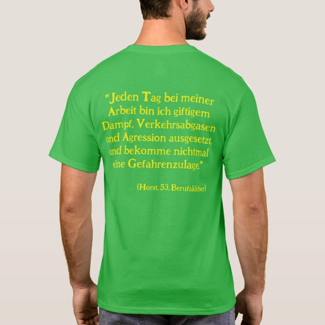 Anti Grüne Spruch T-Shirt (Rückseite)