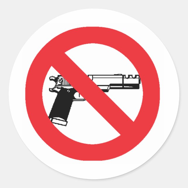 Anti-Gun-Aufkleber Runder Aufkleber (Vorderseite)