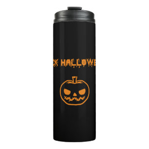 Anti-Halloween-Kürbis Jack-o'-lantern Thermosbecher