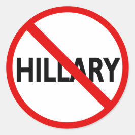 Anti Hillary Runder Aufkleber