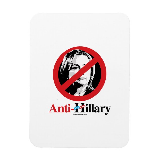 Anti-Hillary-Symbol Magnet (Vertikal)