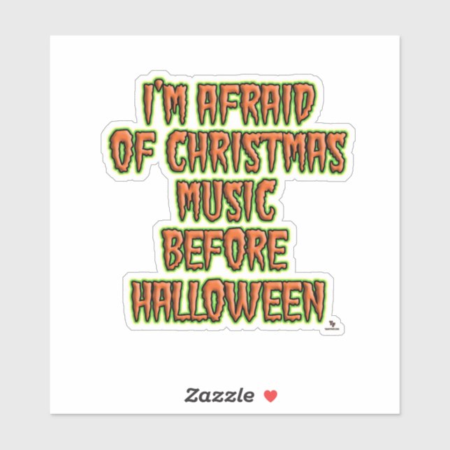 Anti Holiday Music Vor Halloween Funny Aufkleber (Blatt)