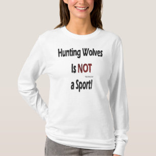 Anti-Hunting-Wolf-Damen-langes Hülsen-Shirt T-Shirt