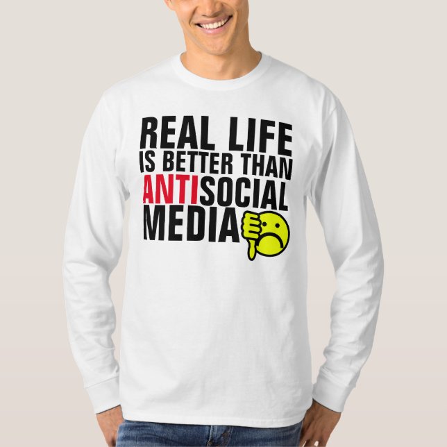 Anti (ich hasse), Sozialmedium-T - Shirts (Vorderseite)