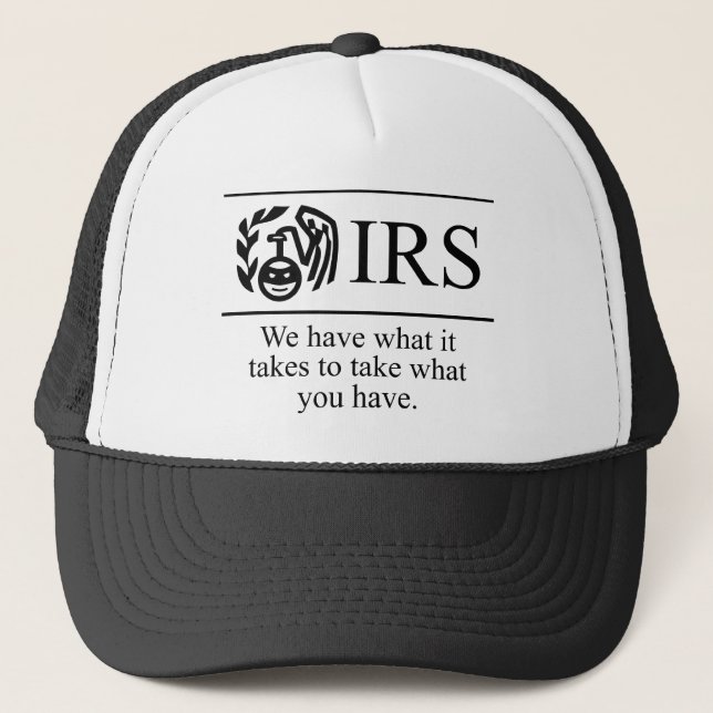 Anti-IRS $17,95 (11 Farben) sammelbar Truckerkappe (Vorderseite)