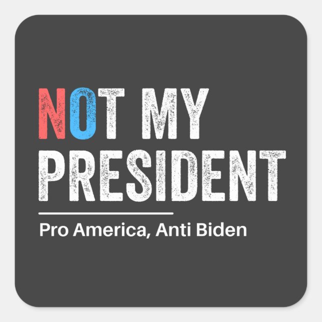 Anti Joe Biden Quadratischer Aufkleber (Vorderseite)