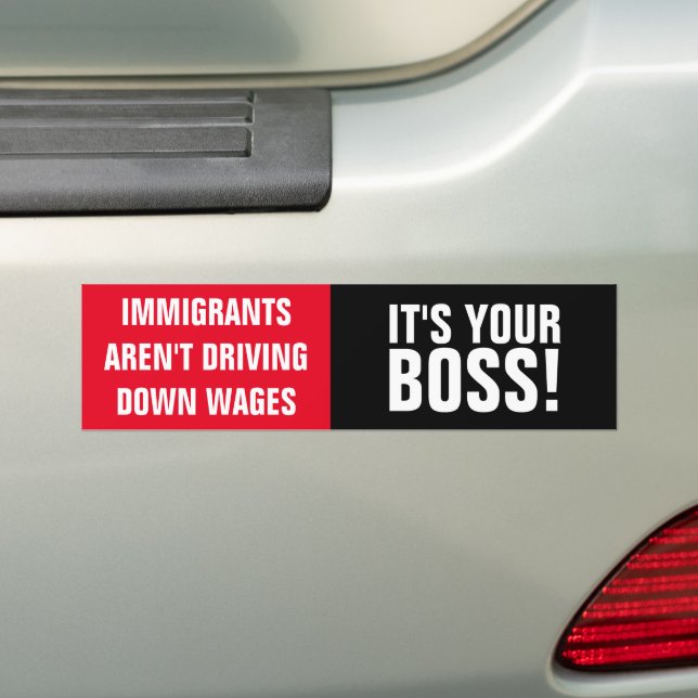 Anti-Kapitalist-Einwanderer Autoaufkleber (Auf Auto)
