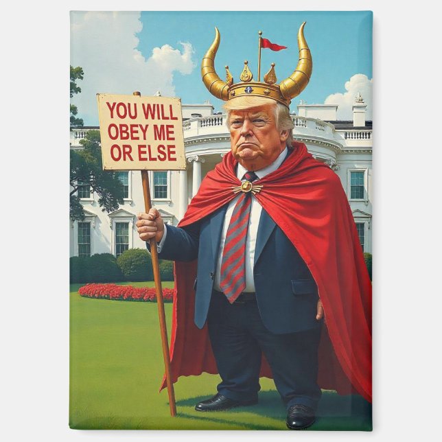 Anti-King Trump Magnet (Vorderseite)