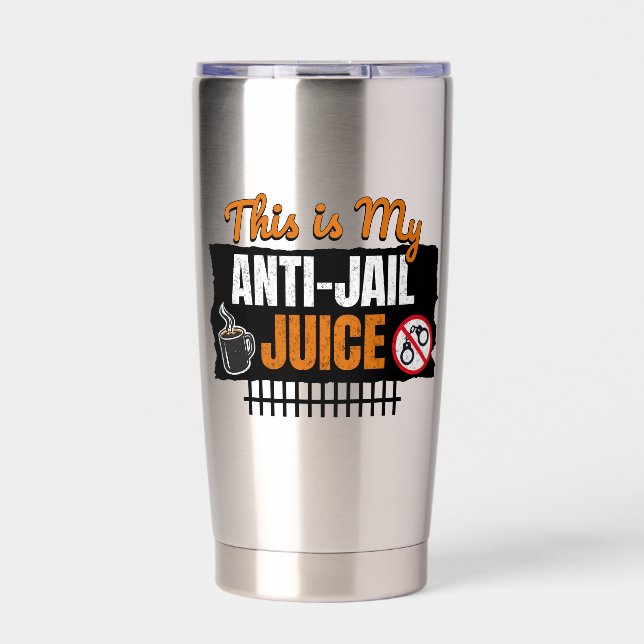 Anti-Knasti-Saft - Lustiger Kaffee und Kaffeine-Hu Thermobecher (Vorderseite)