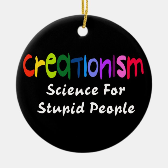 Anti-Kreationismus Keramik Ornament (Vorne)