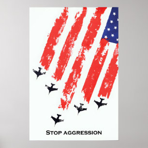 Anti-Kriegsplakat Stoppt die Aggression Amerikanis Poster