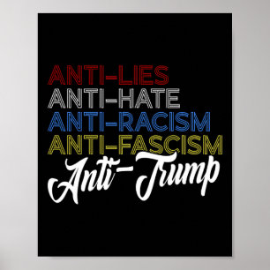 Anti Lügen Anti Hass Anti Rassismus Anti Faschismu Poster