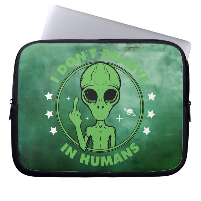 Anti-Menschliche Alien Laptopschutzhülle (Vorderseite)