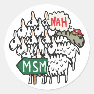 Anti MSM Runder Aufkleber