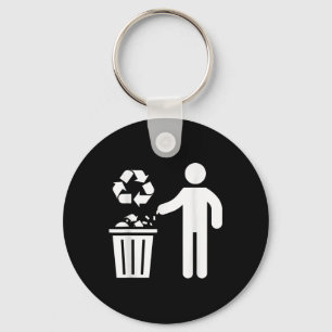Anti-Müll Keine Umwelt Umweltschutz Schlüsselanhänger