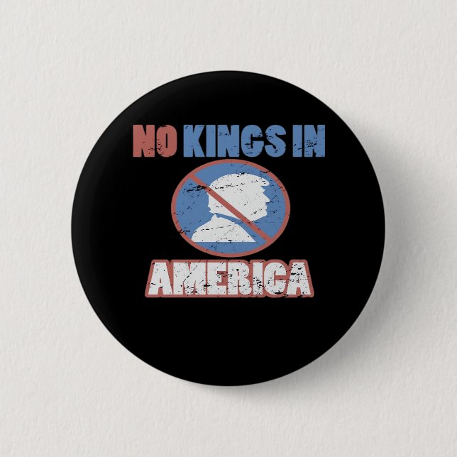 Anti- No Kings In America Classic Button (Vorderseite)