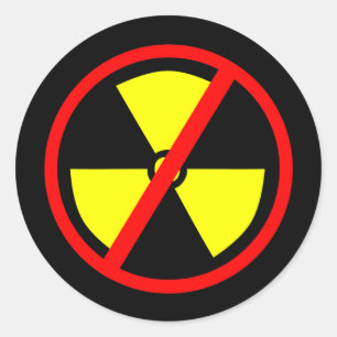 Anti-Nuklearer Symbol-Aufkleber Runder Aufkleber