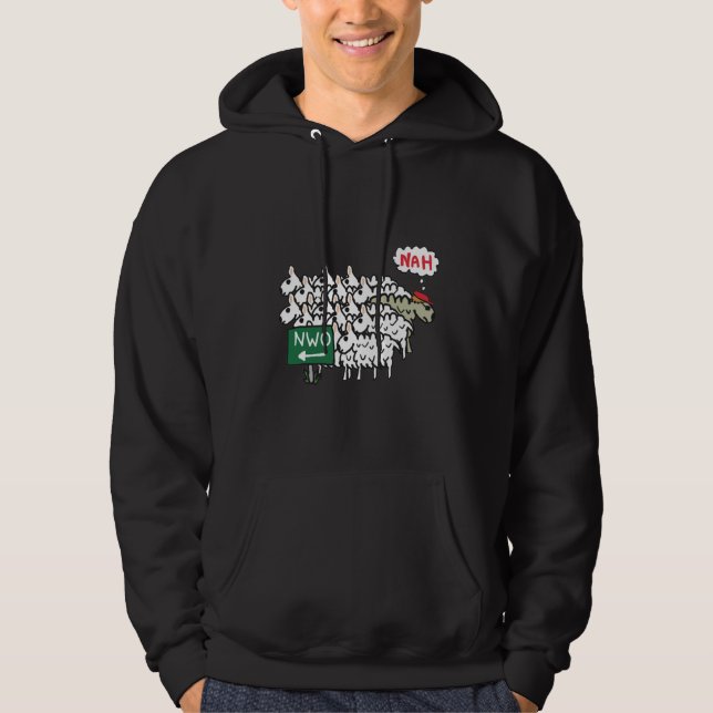 Anti-NWO-Weltordnung Hoodie (Vorderseite)