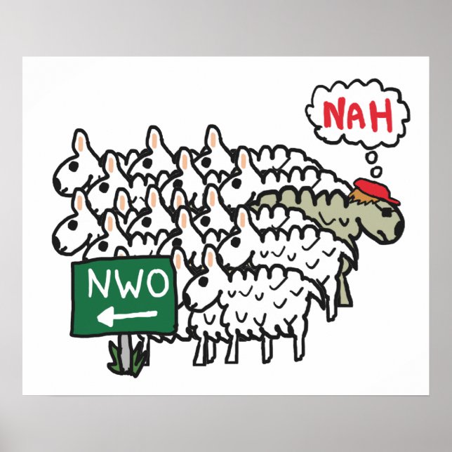 Anti-NWO-Weltordnung Poster (Vorne)