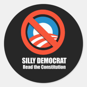 Anti-Obama - alberner Demokrat, las die Runder Aufkleber
