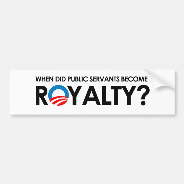 Anti-Obama - ALS BEDIENSTETE WERDEN ABGABE TAT Autoaufkleber (Vorne)