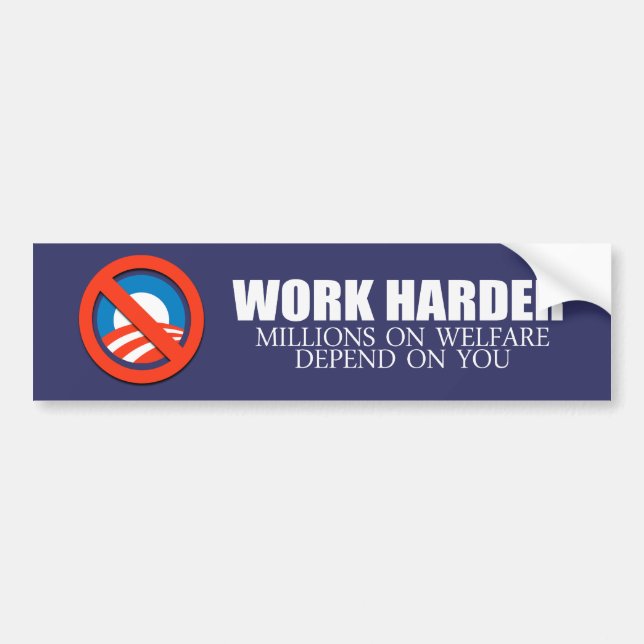 Anti-Obama - arbeiten schwerer weil Millionen auf Autoaufkleber (Vorne)