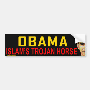 Anti-Obama-Aufkleber "Das trojanische Pferd des Is Autoaufkleber