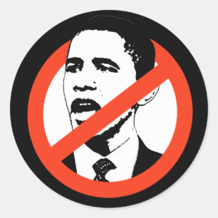 ANTI-OBAMA-Aufkleber Runder Aufkleber