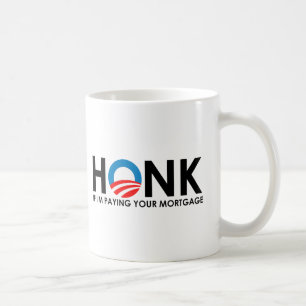 Anti-Obama-Autoaufkleber - Honk wenn das Zahlen Im Kaffeetasse
