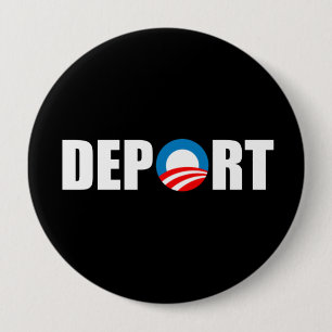 Anti-Obama-Autoaufkleber - Obama jetzt deportieren Button