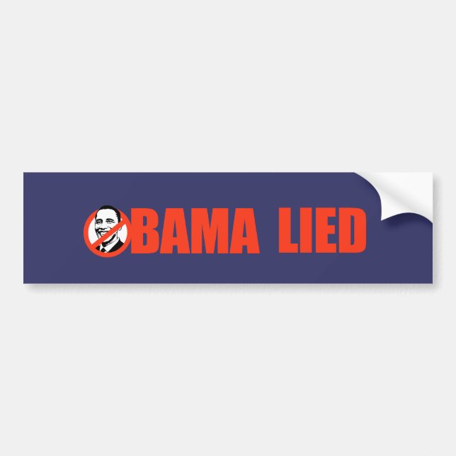 Anti-Obama-Autoaufkleber - Obama lag Autoaufkleber (Vorne)