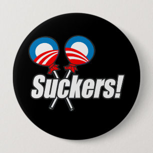 Anti-Obama-Autoaufkleber - Sauger Button