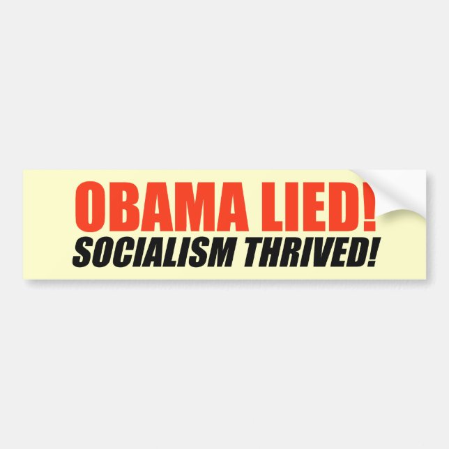 Anti-Obama-Autoaufkleber - Sozialismus kam Autoaufkleber (Vorne)