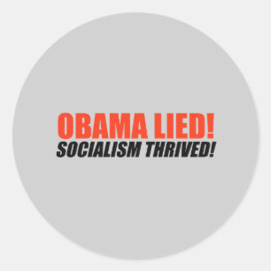 Anti-Obama-Autoaufkleber - Sozialismus kam Runder Aufkleber