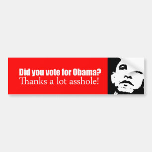 Anti-Obama-Autoaufkleber - wählten Sie für Obama Autoaufkleber